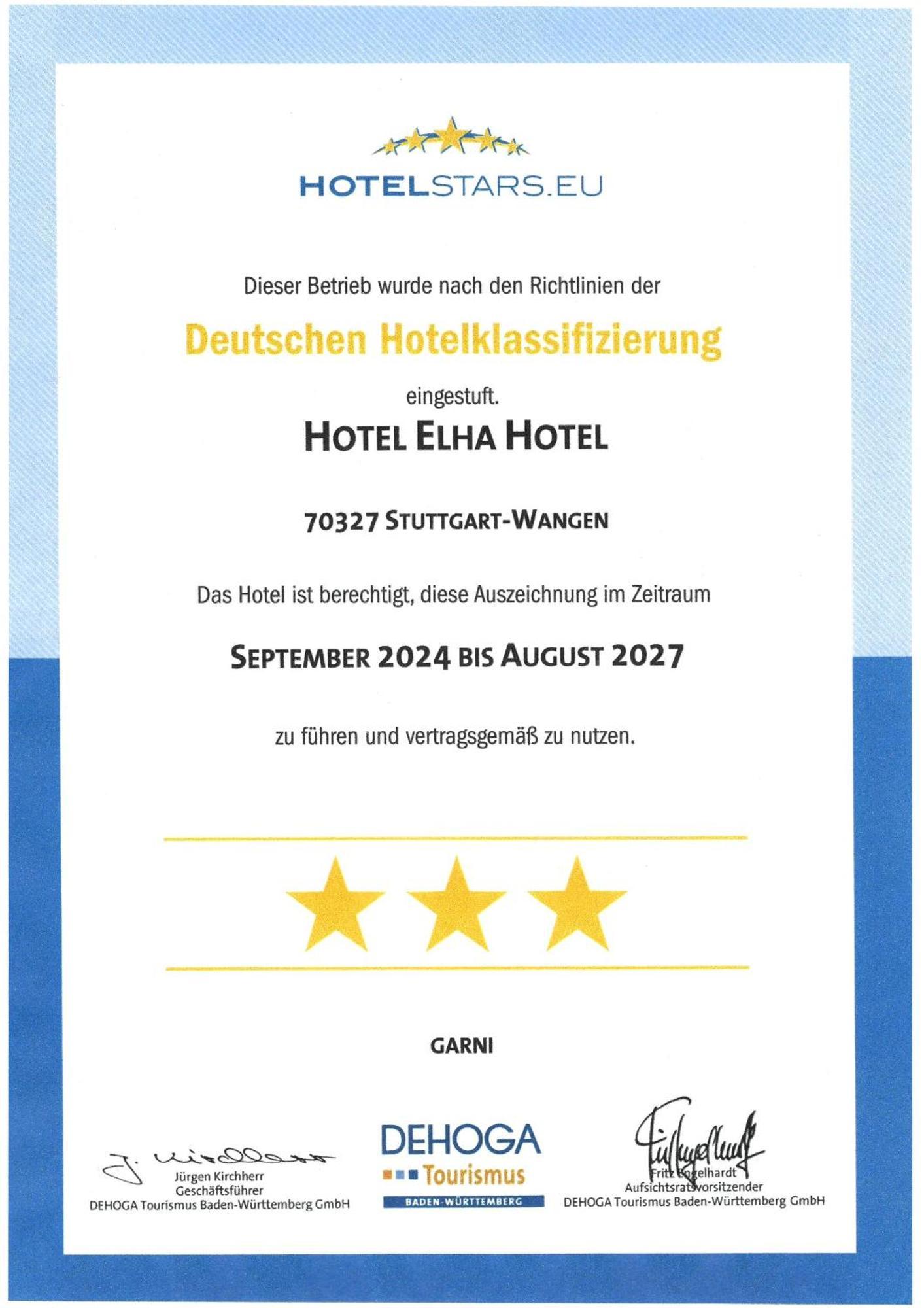 Elha Hotel Stuttgart Exterior foto